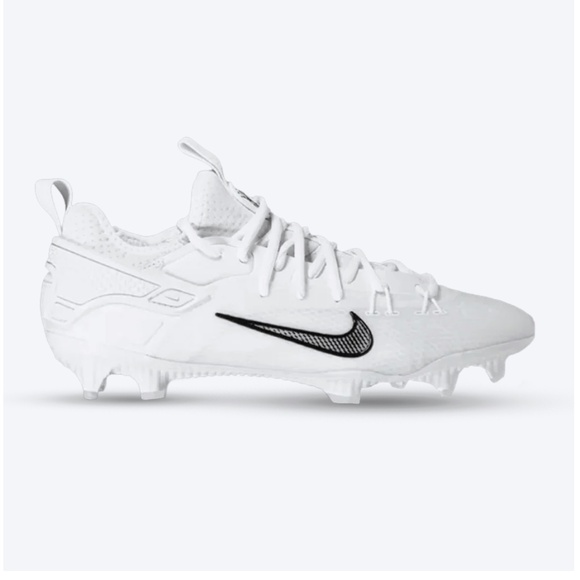 Nike Alpha Huarache 9 Elite White Low Lacrosse Cleats Size US Men 8 / Women 9.5 - Picture 1 of 5